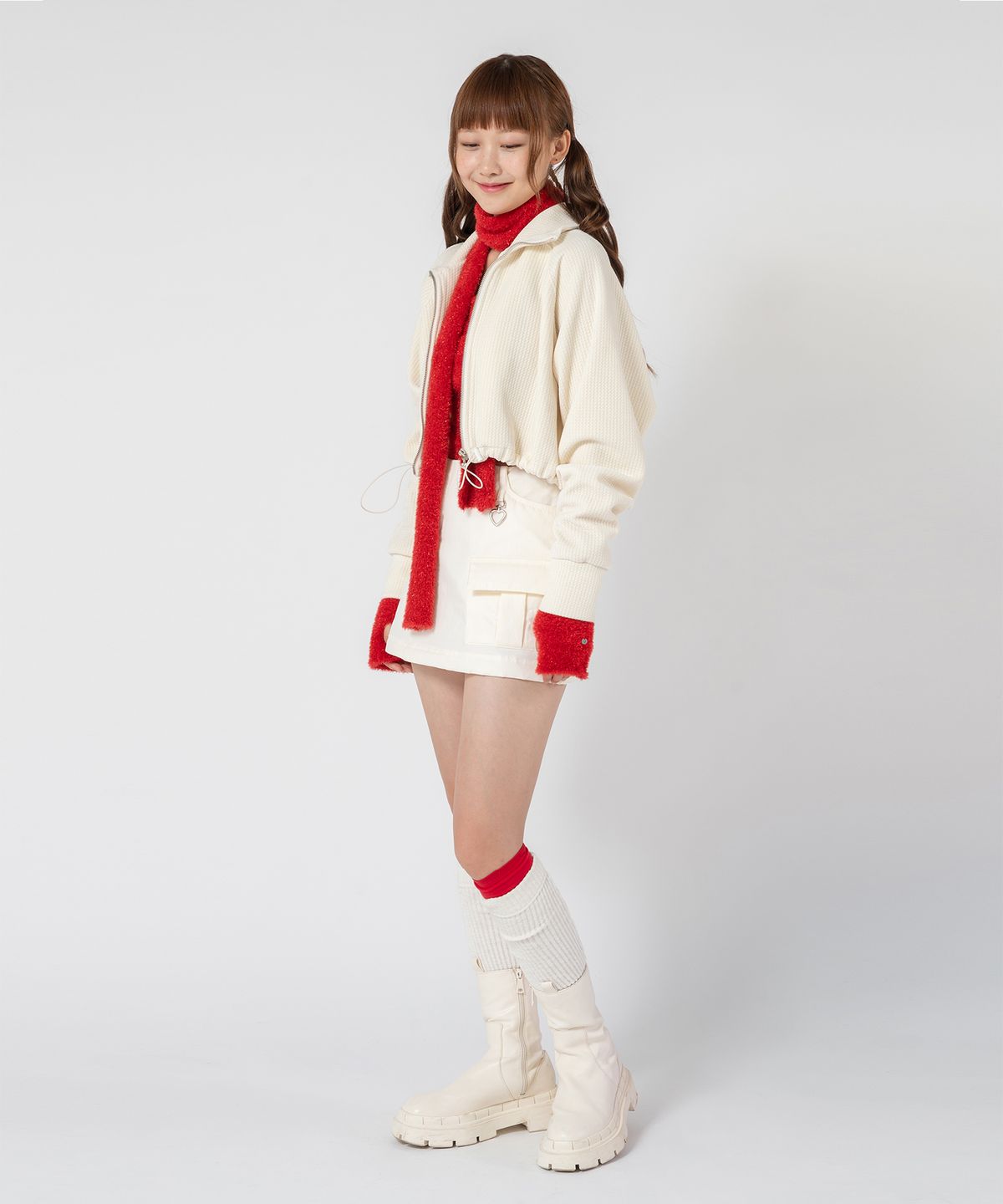 언유주얼 노말(UNUSUALNORMAL) IVE PADDING MINI CARGO SKIRT _ IVORY