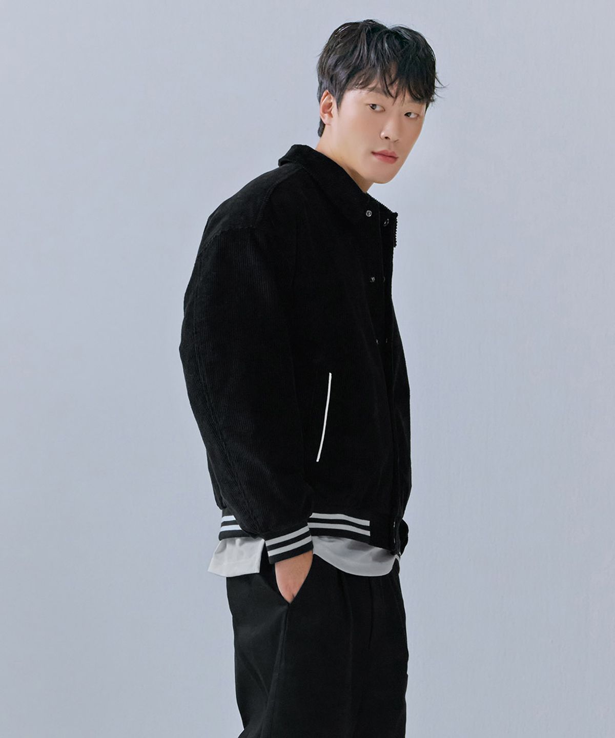 체이스컬트(CHASECULT) 남성 코듀로이 바시티 점퍼-CFPK4141C03