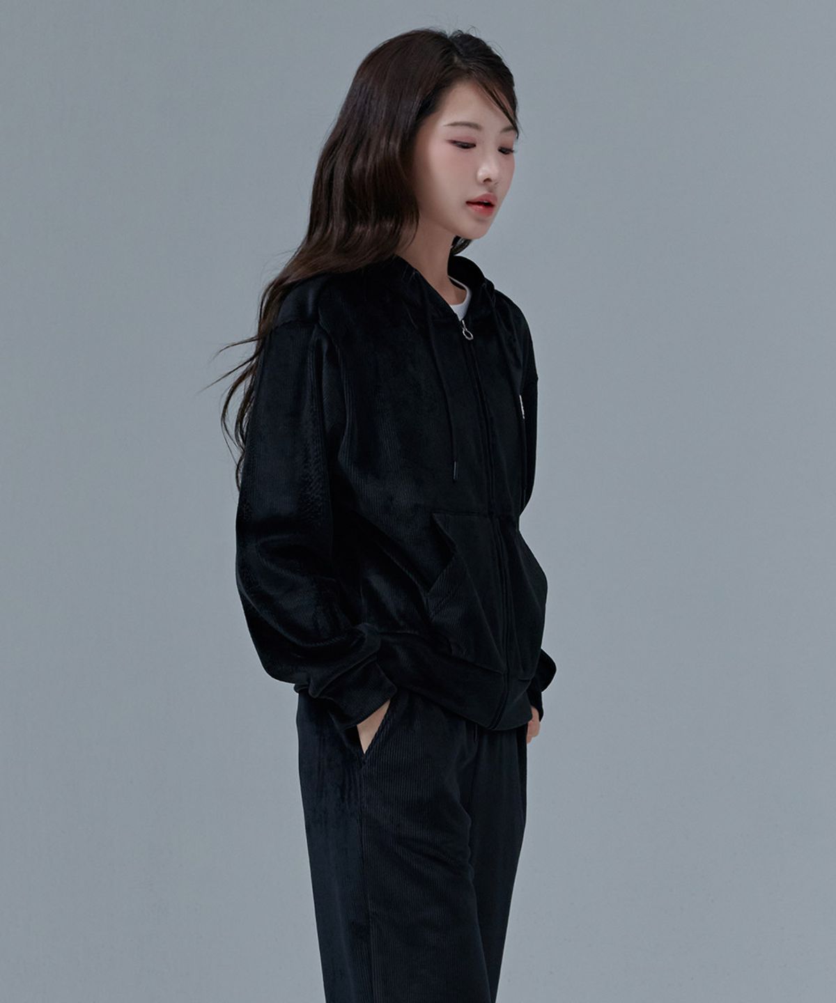 체이스컬트(CHASECULT) 여성 융기모 후드 집업-CFRG4374D03