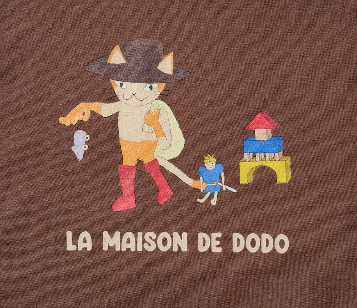 라메종드도도(LA MAISON DE DODO) Simply Dodo T-Shirt with Puss in Boots (Cafe Noir)  긴팔티셔츠