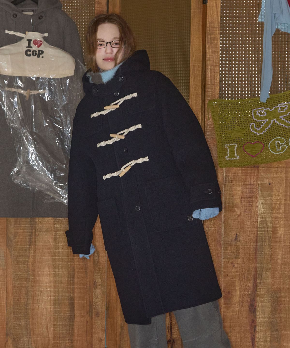 코드그라피(CGP) WOOL 더플 롱 코트_네이비