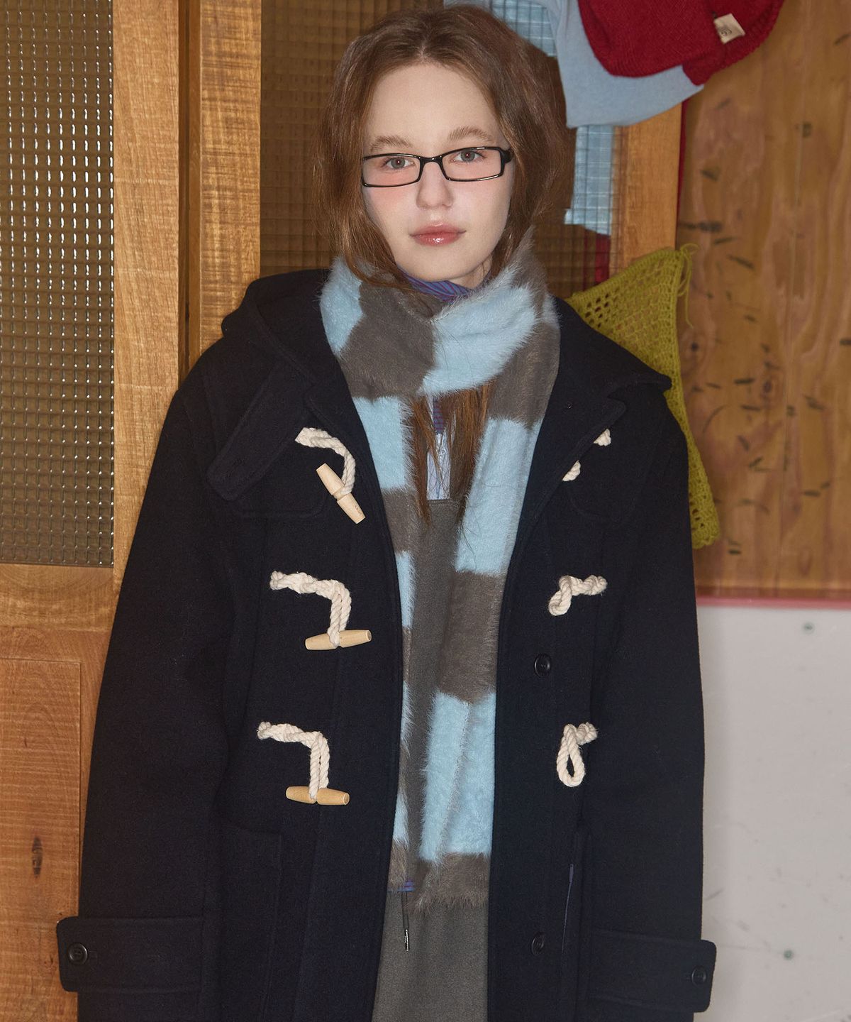 코드그라피(CGP) WOOL 더플 롱 코트_네이비