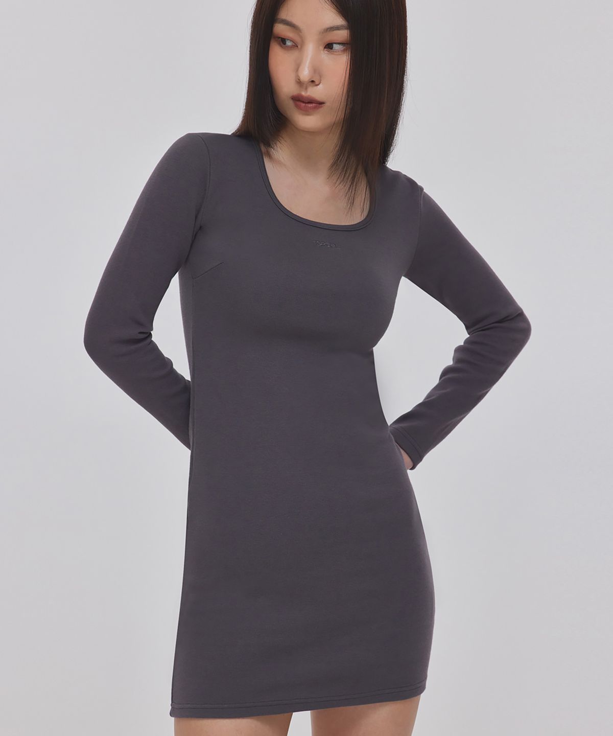 탑걸(TOPGIRL) ROUND SQUARE NECK MINI DRESS_T326DS501