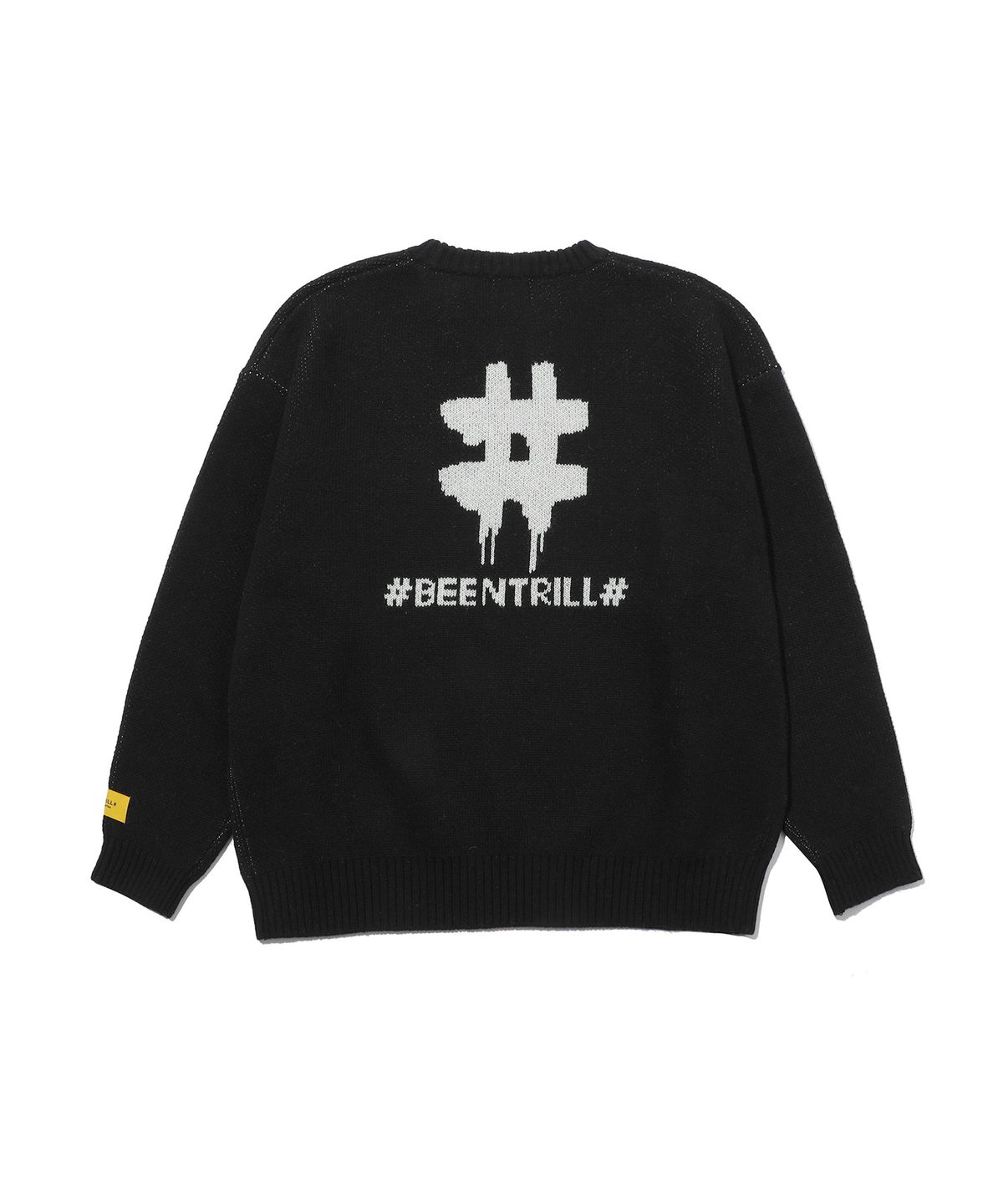 빈트릴 뉴욕(BEENTRILL NEWYORK) 드리피 아트웍 오버핏 니트(블랙)