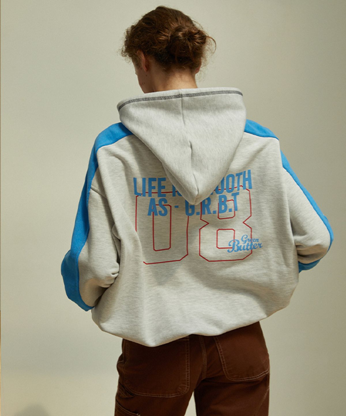 그린버터(GREENBUTTER) Heavy Pigment Coloring Hoodie (Light Melange)