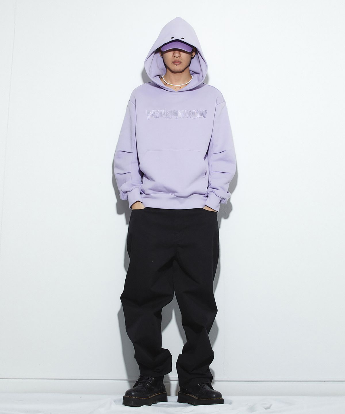 밀리밀리언(MILLIMILLION) COBBLESTONE SIGNATURE HOODY T10-LAVENDER