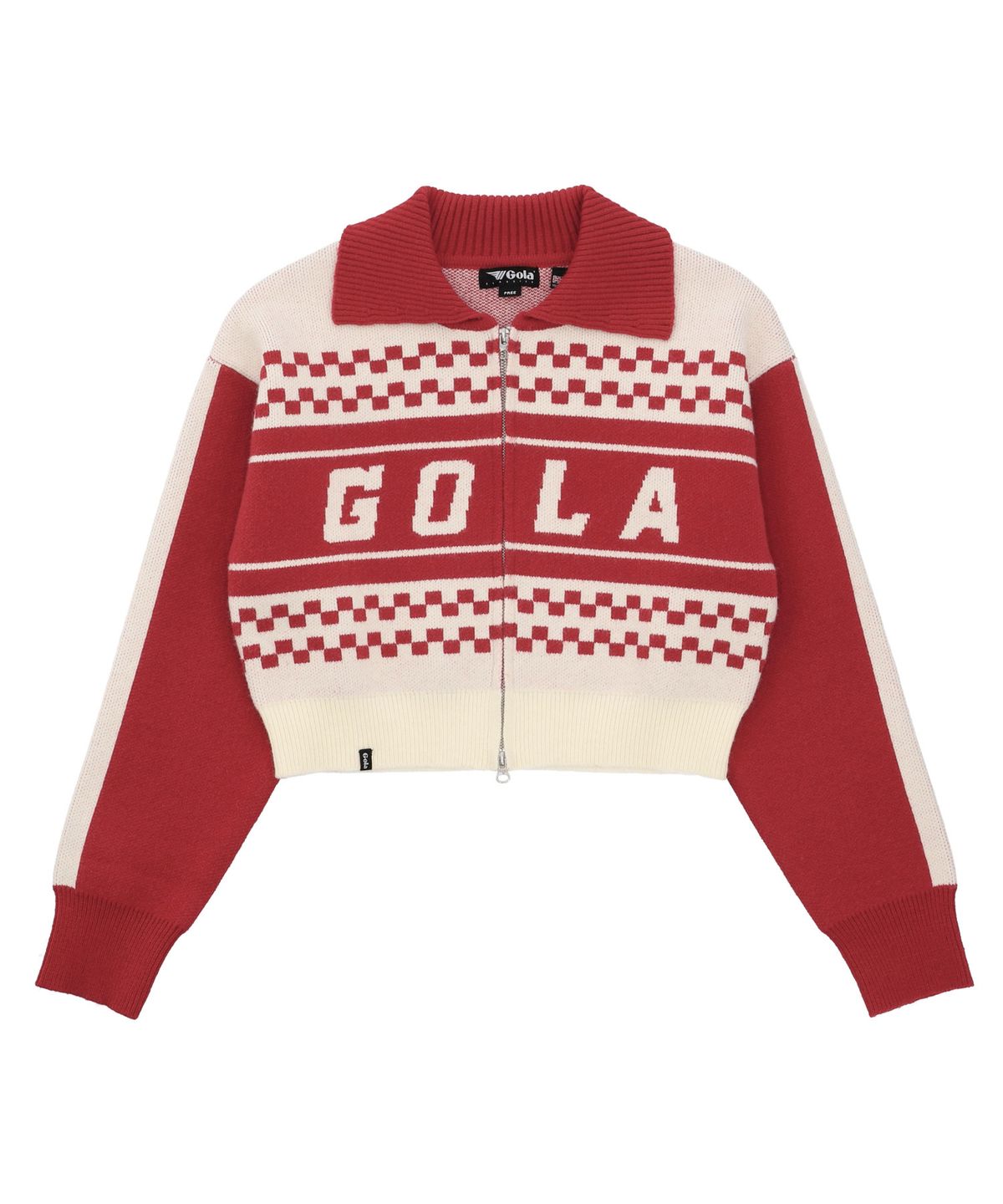 골라(GOLA) W CHECK CROP KNIT [2 COLOR]