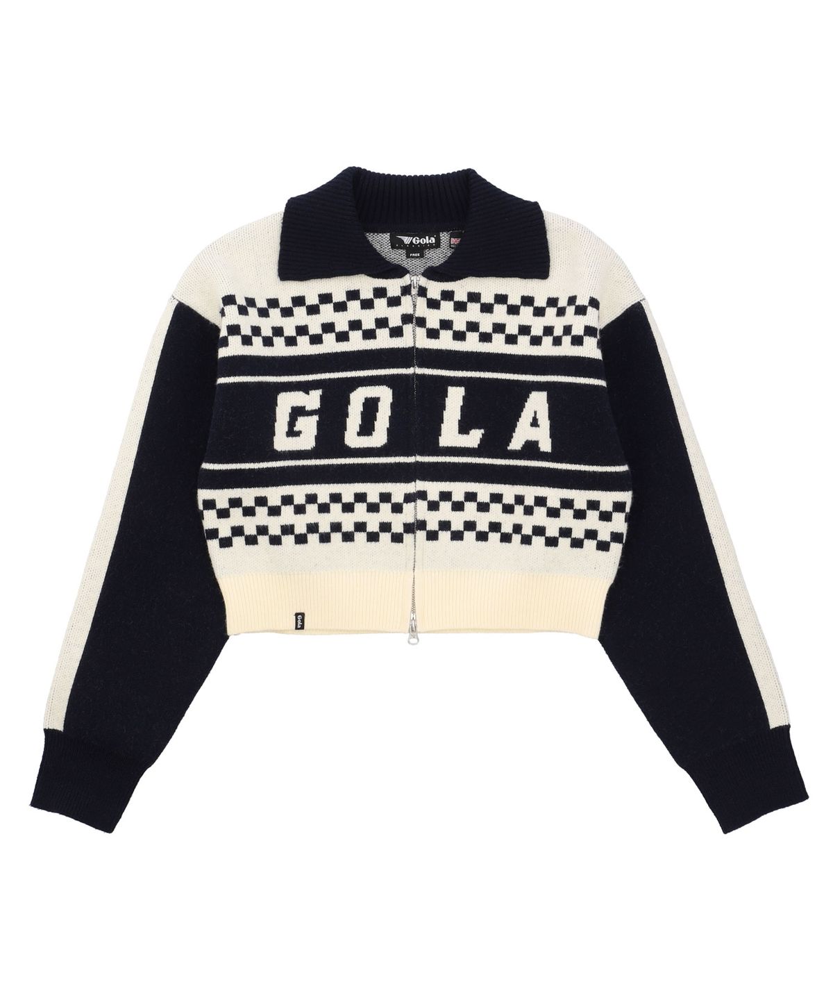 골라(GOLA) W CHECK CROP KNIT [2 COLOR]