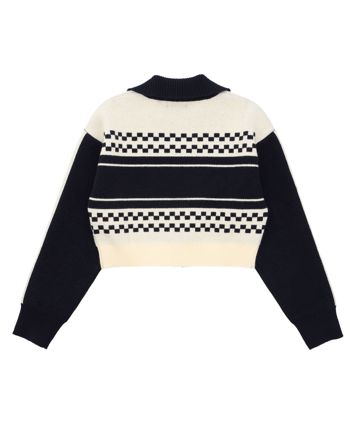 골라(GOLA) W CHECK CROP KNIT [2 COLOR]