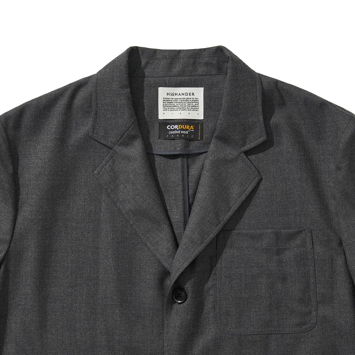 히즈핸더(HISHANDER) CORDURA COMBAT WOOL™ 3ROLL 2BUTTON JACKET