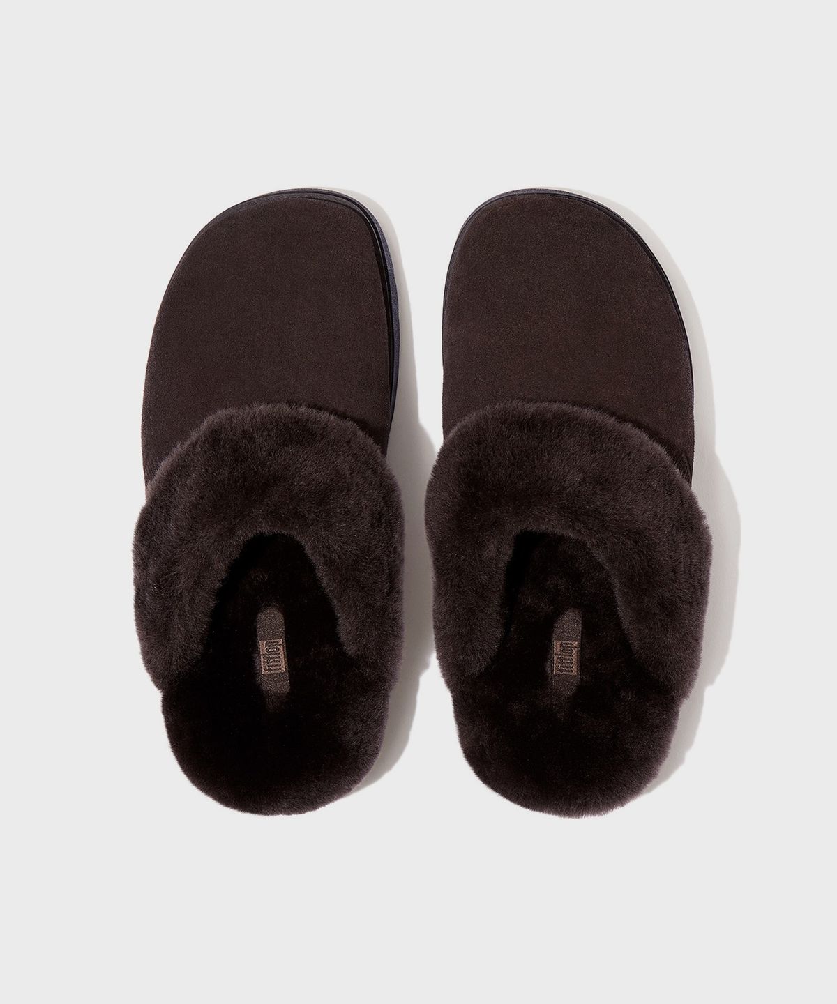 핏플랍(FITFLOP) 젠-FF 시어링 스웨이드 어그 슬리퍼 Chocolate Brown