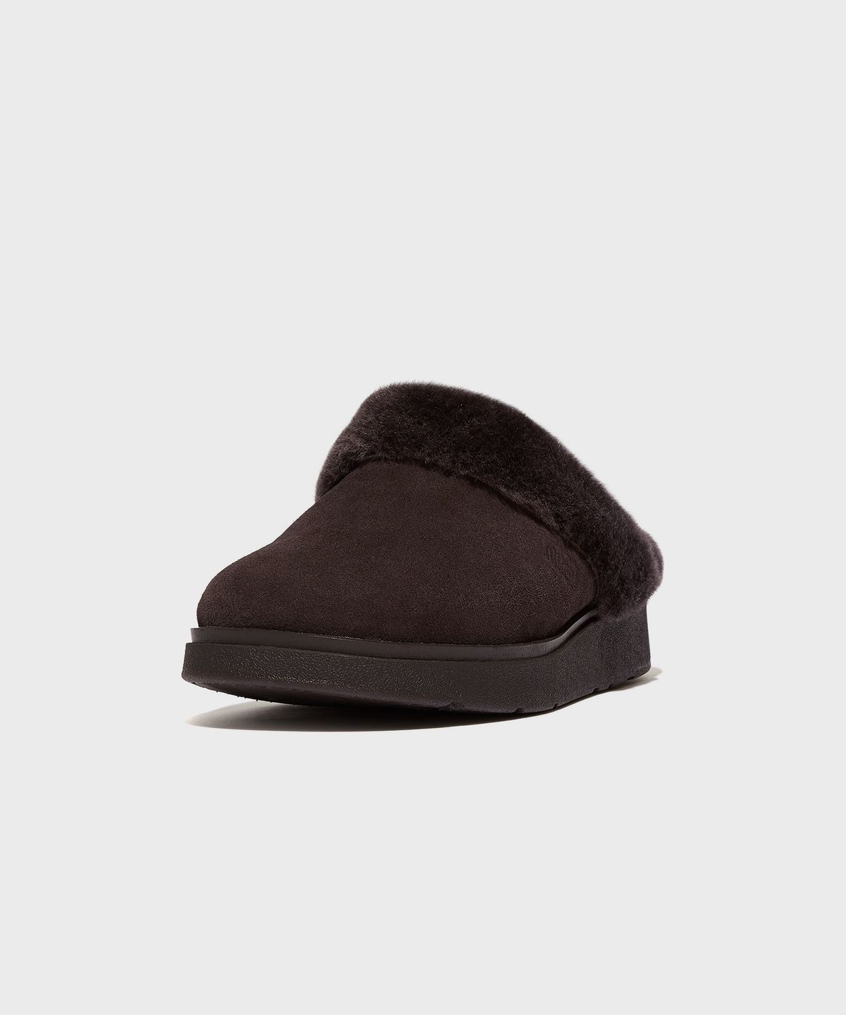 핏플랍(FITFLOP) 젠-FF 시어링 스웨이드 어그 슬리퍼 Chocolate Brown