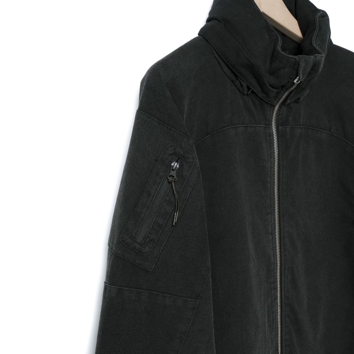 퓨처랩(FUTURE LAB) WASHED PCU JACKET - BLACK