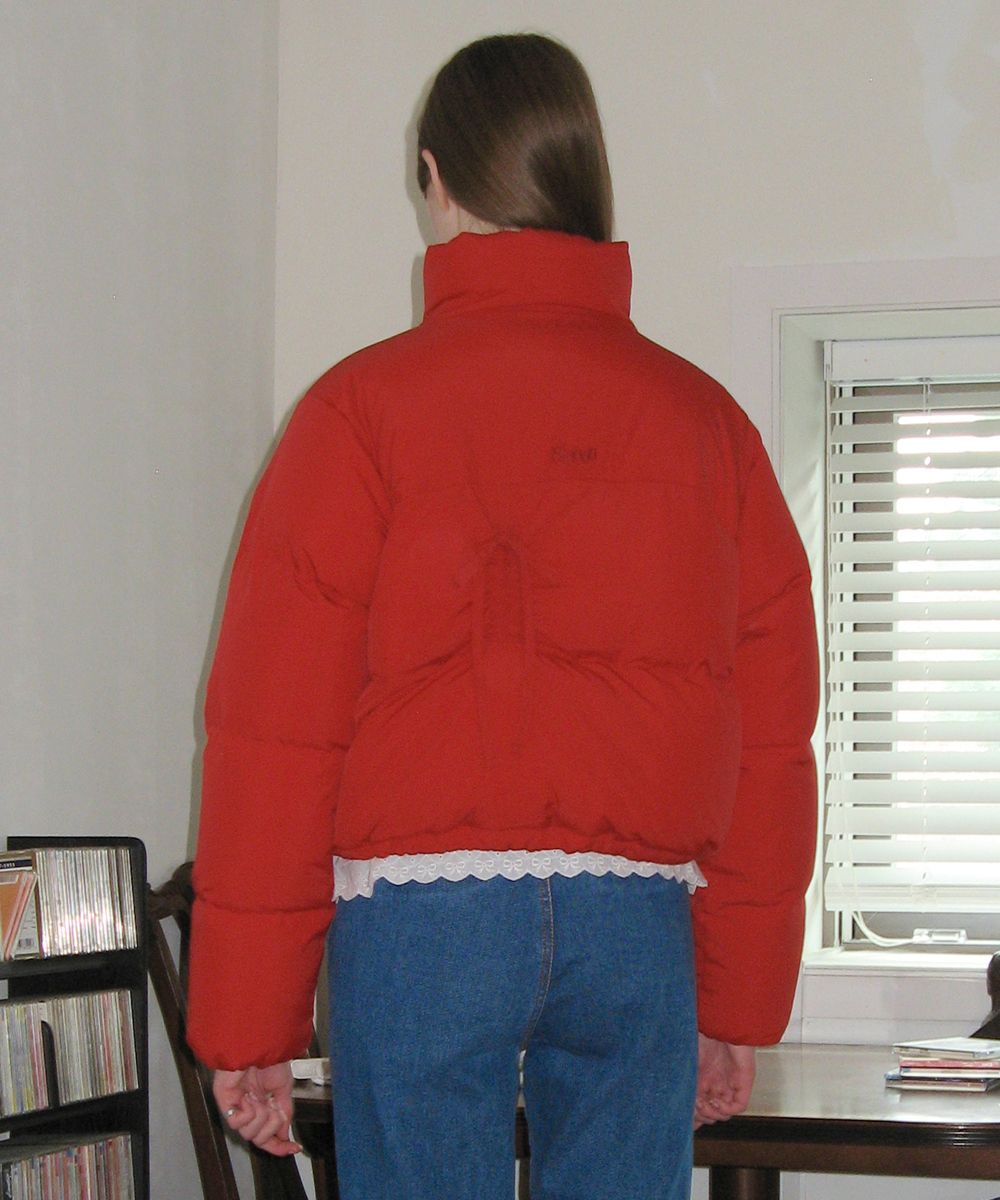 ★送料・関税込★sinoon★sinoon RIBBON DETAIL PUFFER JACKET MUSINSA | SINOON RIBBON DETAIL PUFFER JACKET (IVORY)