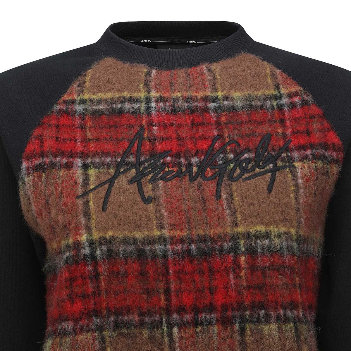 어뉴골프(ANEW GOLF) WOMEN CHECK POINT SWEATSHRT_BK