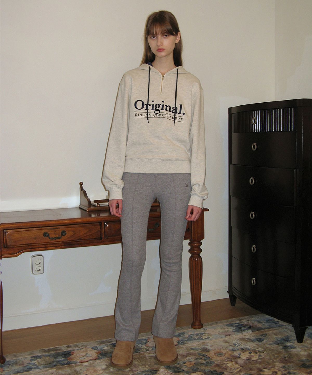 시눈(SINOON) ROUND LEGGINGS PANTS (MELANGE GREY)
