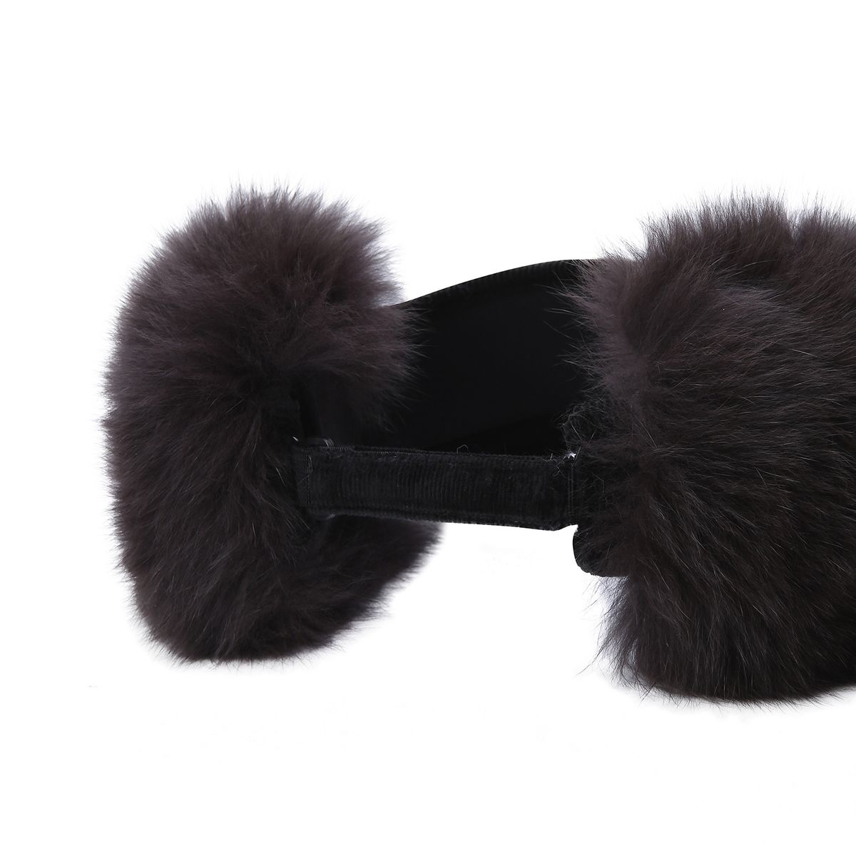 어뉴골프(ANEW GOLF) (W) REAL FUR SNOW WINTER VISOR_BK
