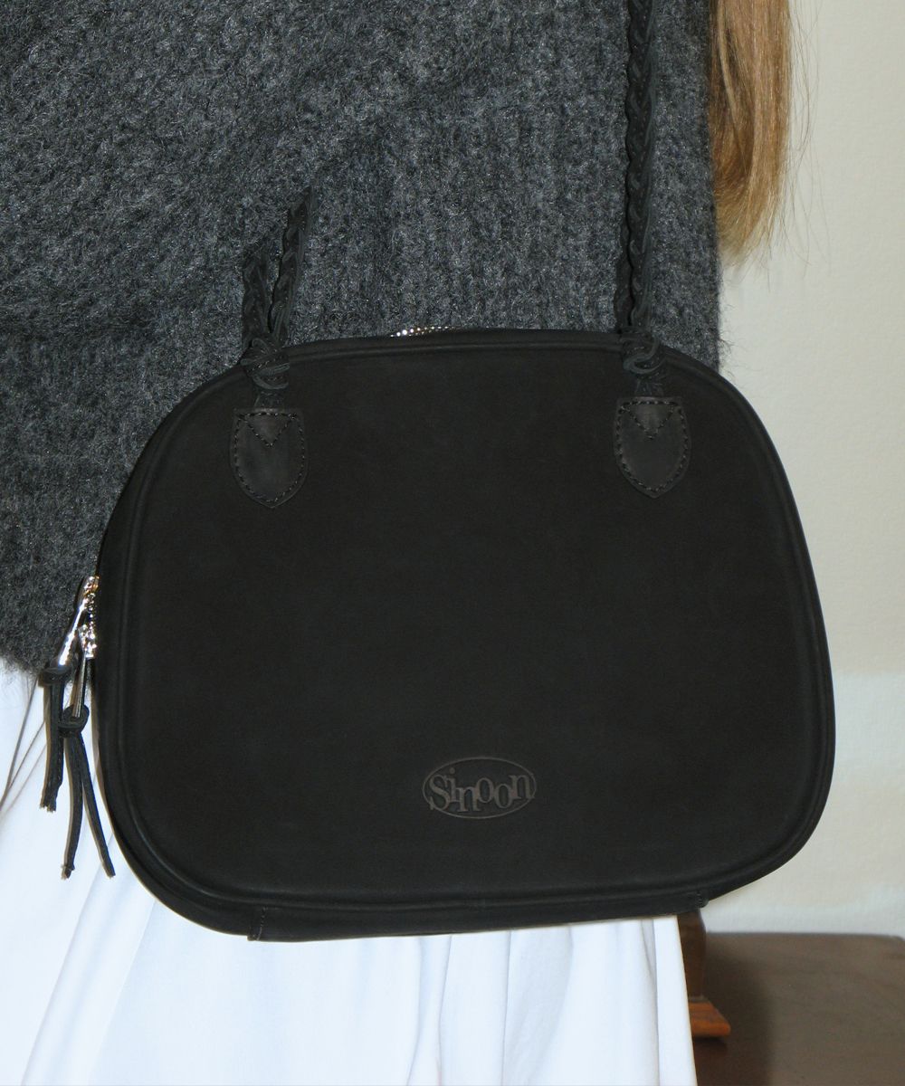 MUSINSA公式 | SINOON TIED SMOOTH BAG (BLACK)