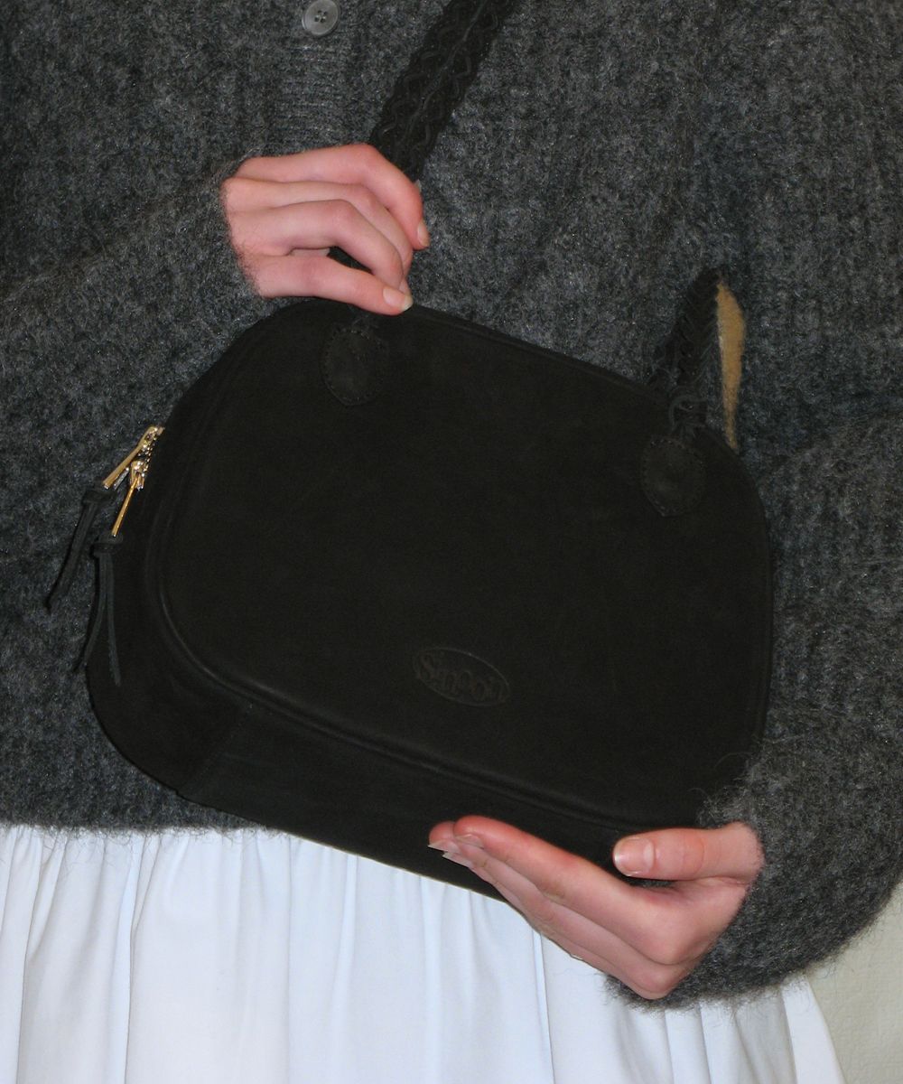 MUSINSA | SINOON TIED SMOOTH BAG (BLACK)
