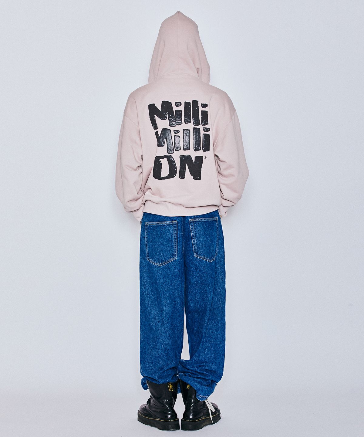 밀리밀리언(MILLIMILLION) COBBLESTONE SIGNATURE HOODY T21-PINK