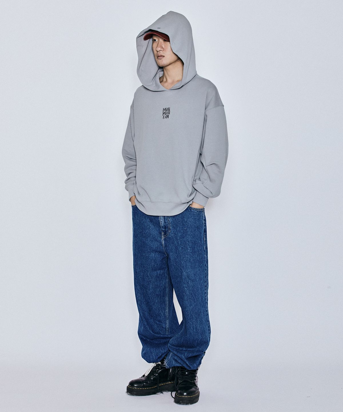 밀리밀리언(MILLIMILLION) COBBLESTONE SIGNATURE HOODY T21-GREY