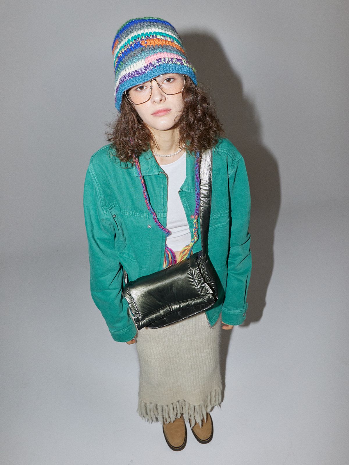 메종크렘(MAISON CREME) Canele Padding bag_ m size_ Khaki