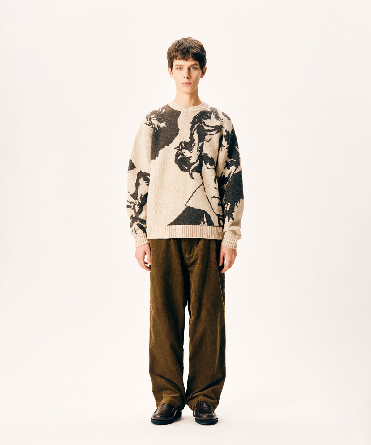 에스피오나지(ESPIONAGE) Corduroy Officer Pants Brown