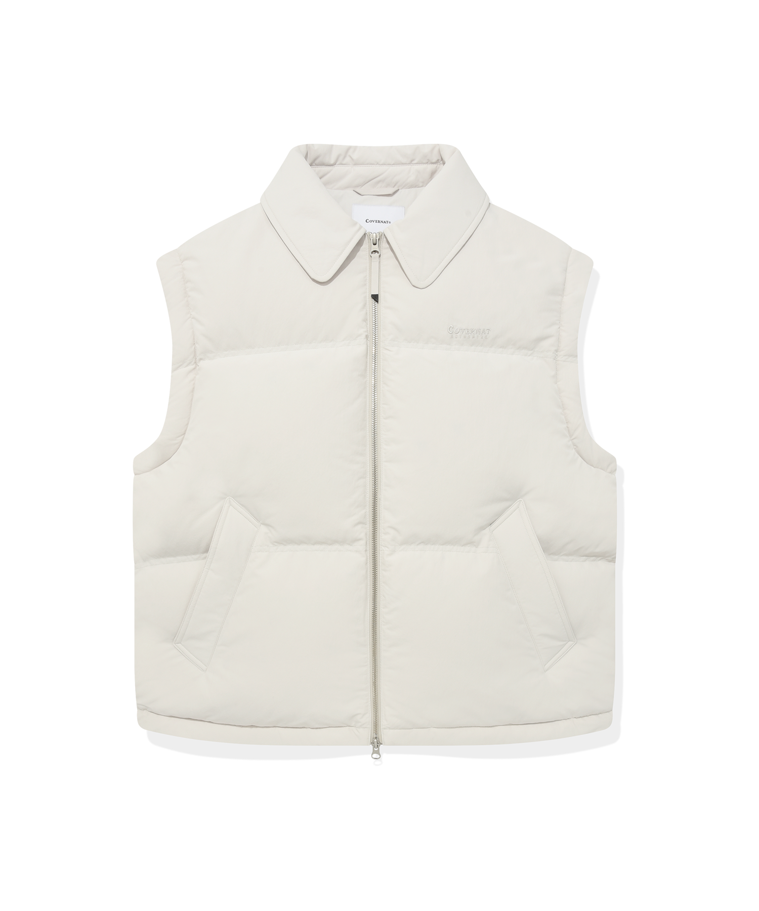 MUSINSA | COVERNAT RDS Detachable Collar Down Short Puffer Ivory