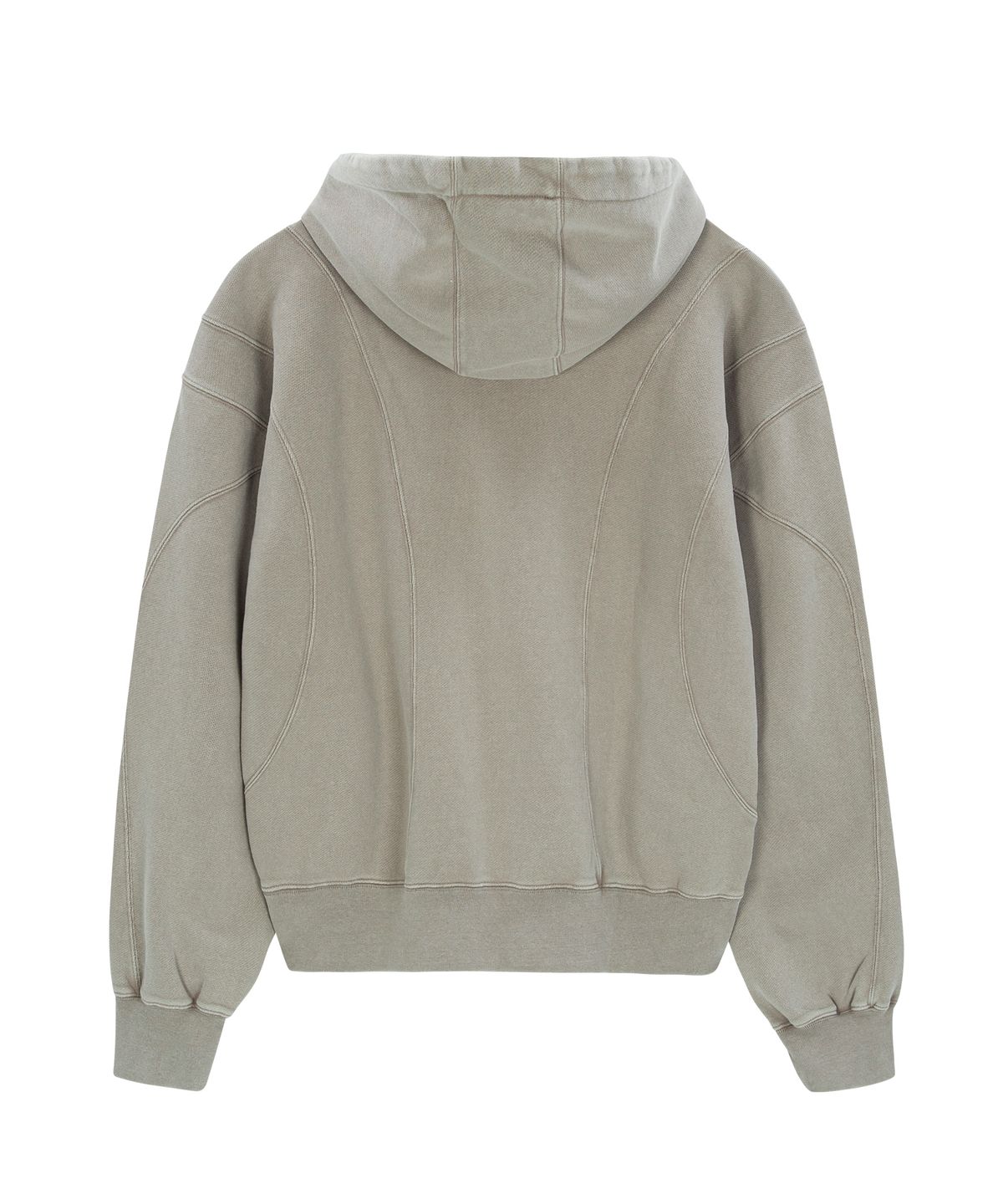 언지미크(UNGIMMICK) WASHED PANELLED HOODIE (BEIGE)