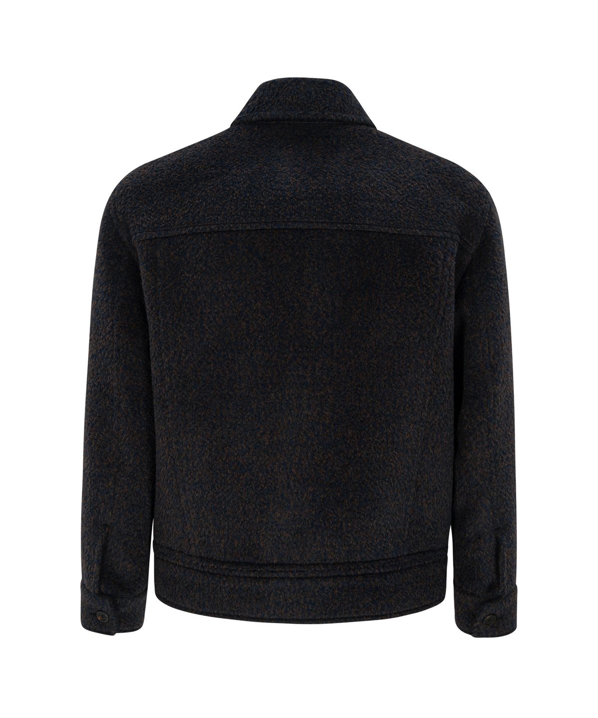 언지미크(UNGIMMICK) TWO TONE ALPACA WOOL JACKET (NAVY BROWN)