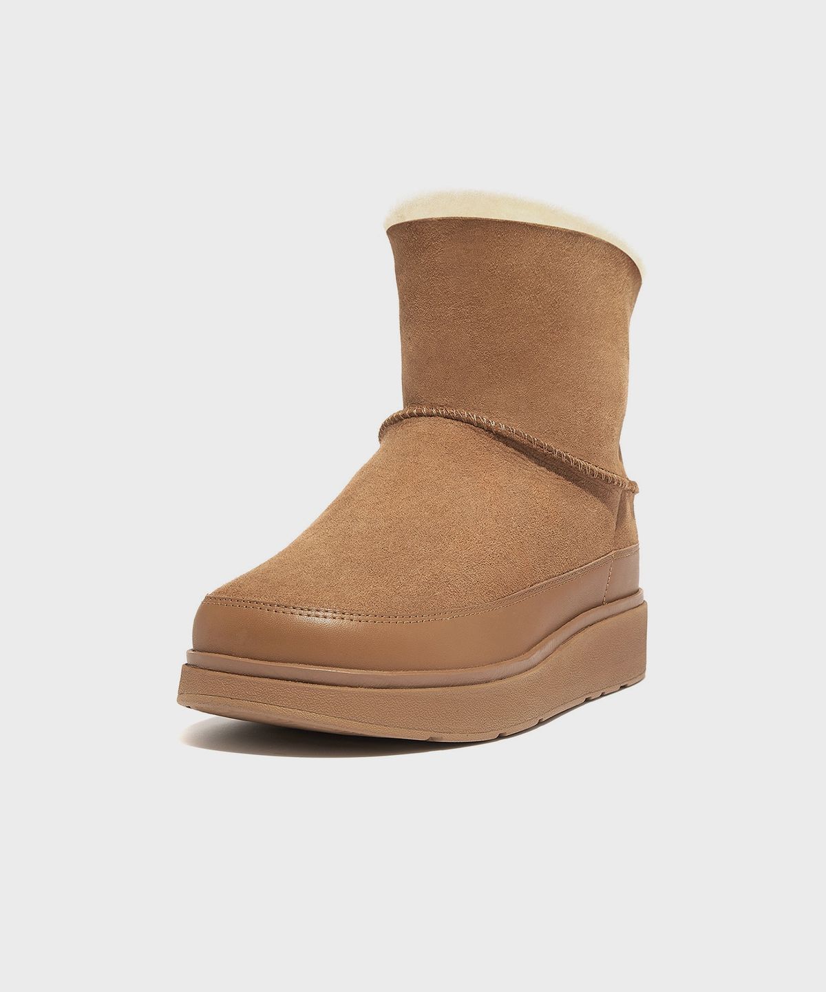 핏플랍(FITFLOP) 젠-FF 시어링 미니 어그부츠 Desert Tan