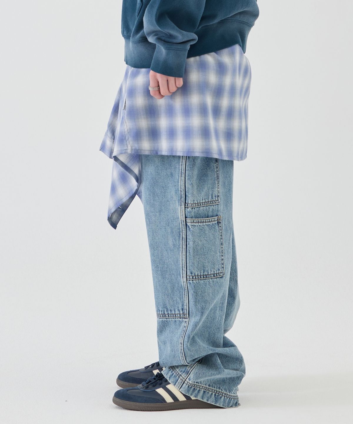 이스트서비스샵(eastserviceshop) Carpenter Service Denim Pants - Indigo