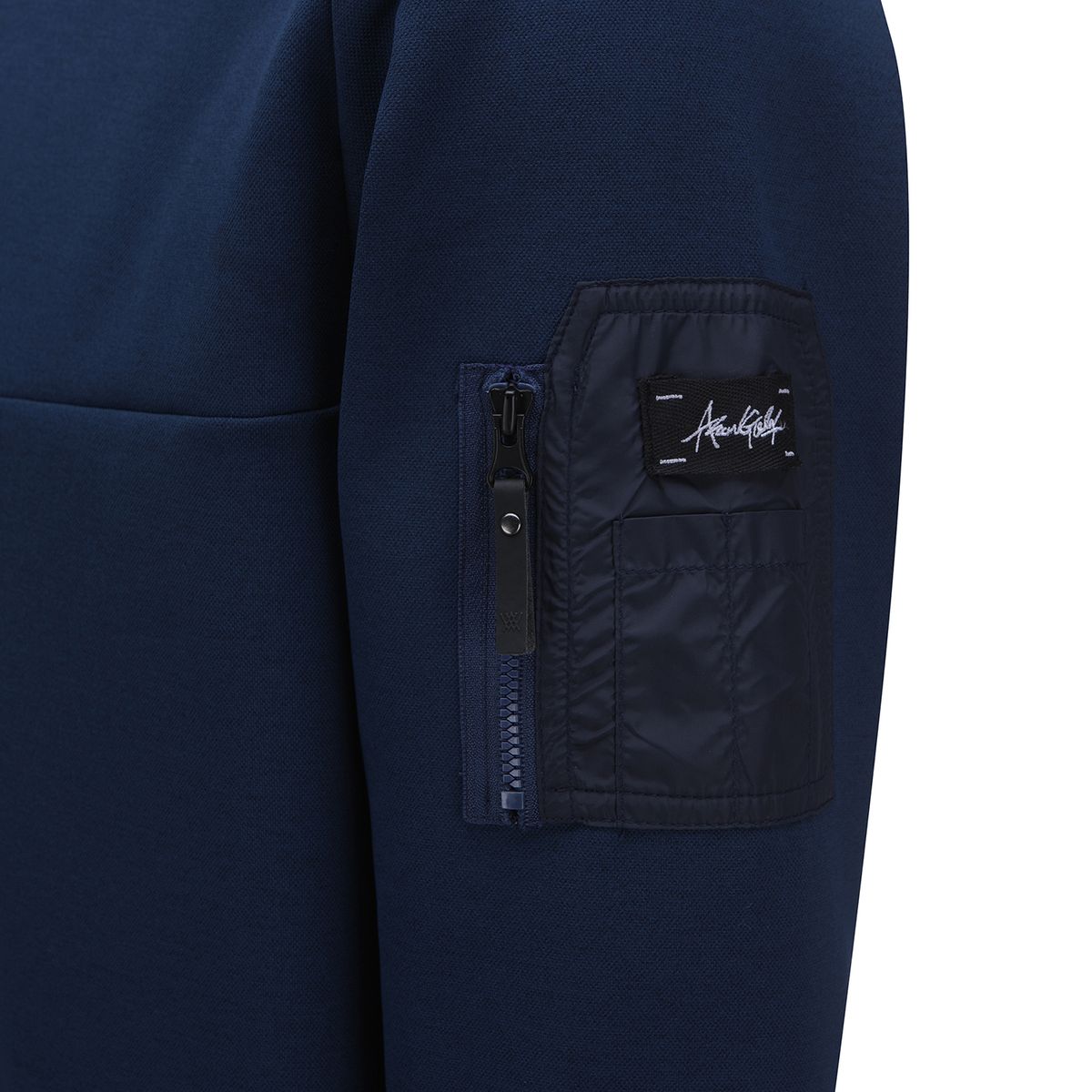 어뉴골프(ANEW GOLF) MEN WOVEN BLOCK HALF ZIP LONG T-SHIRT_IB