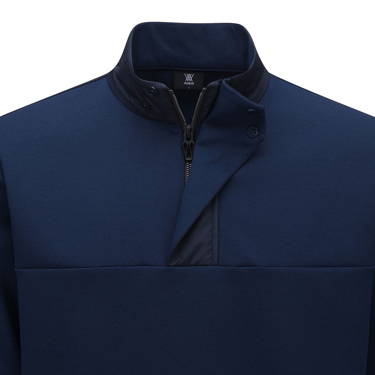 어뉴골프(ANEW GOLF) MEN WOVEN BLOCK HALF ZIP LONG T-SHIRT_IB