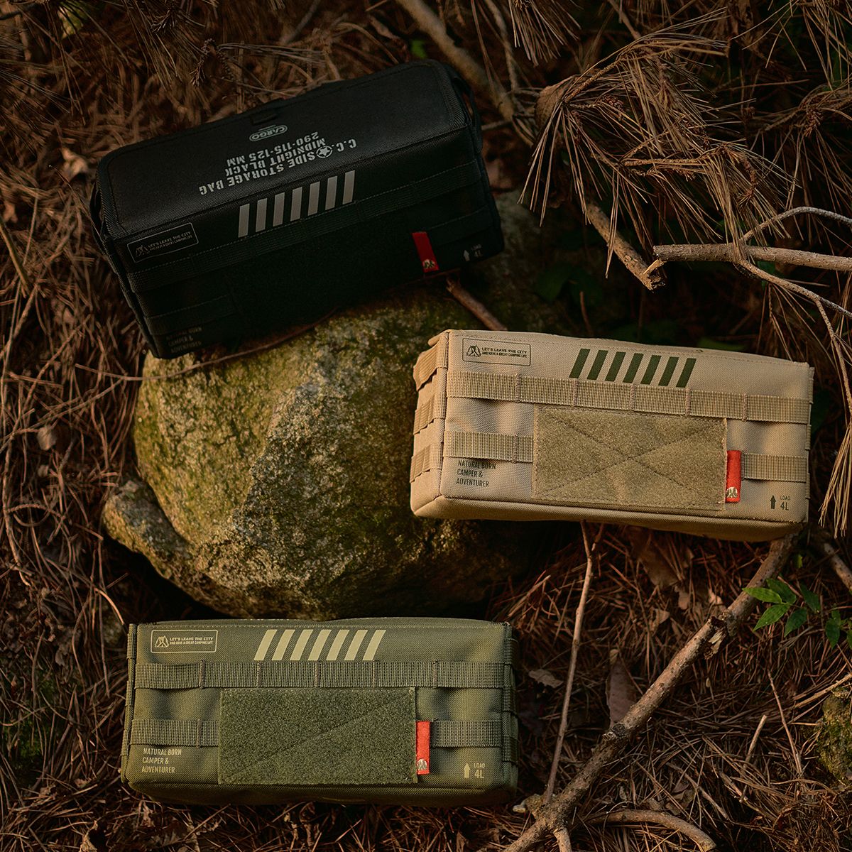 카고 컨테이너(CARGO CONTAINER) 사이드 스토리지백 (카키,베이지,블랙,그레이) 2ea