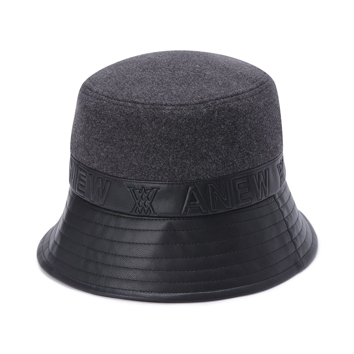 어뉴골프(ANEW GOLF) MIXED WOOL BUCKET HAT_BK