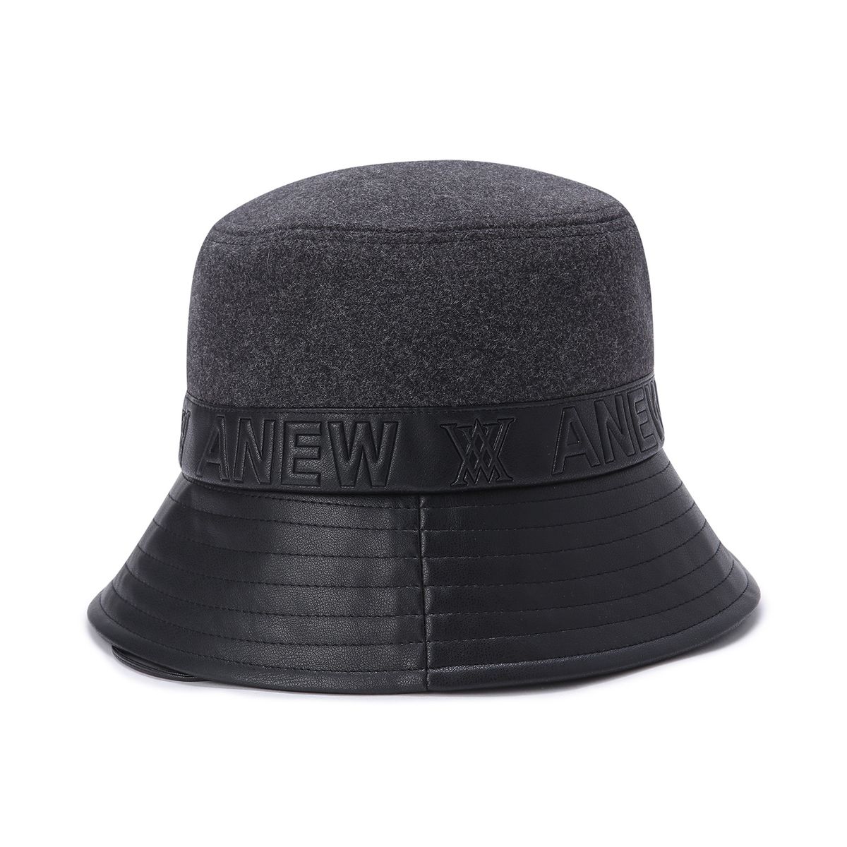 어뉴골프(ANEW GOLF) MIXED WOOL BUCKET HAT_BK