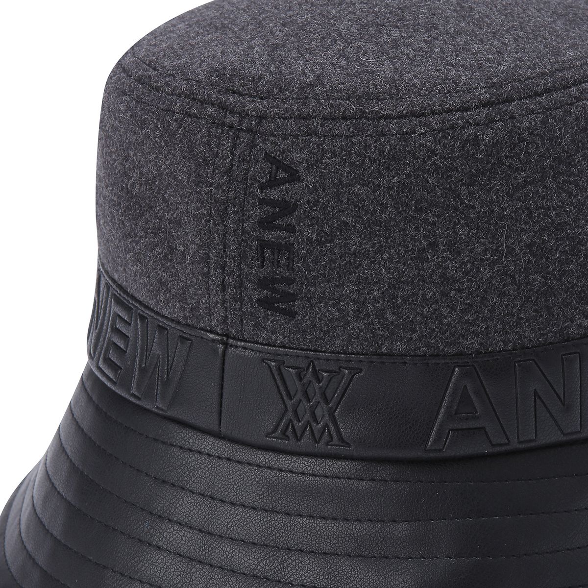 어뉴골프(ANEW GOLF) MIXED WOOL BUCKET HAT_BK