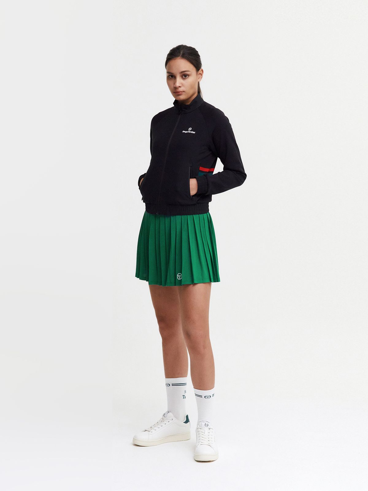 세르지오 타키니(SERGIO TACCHINI) W 플래그 아모사 스웨터 믹스 자켓