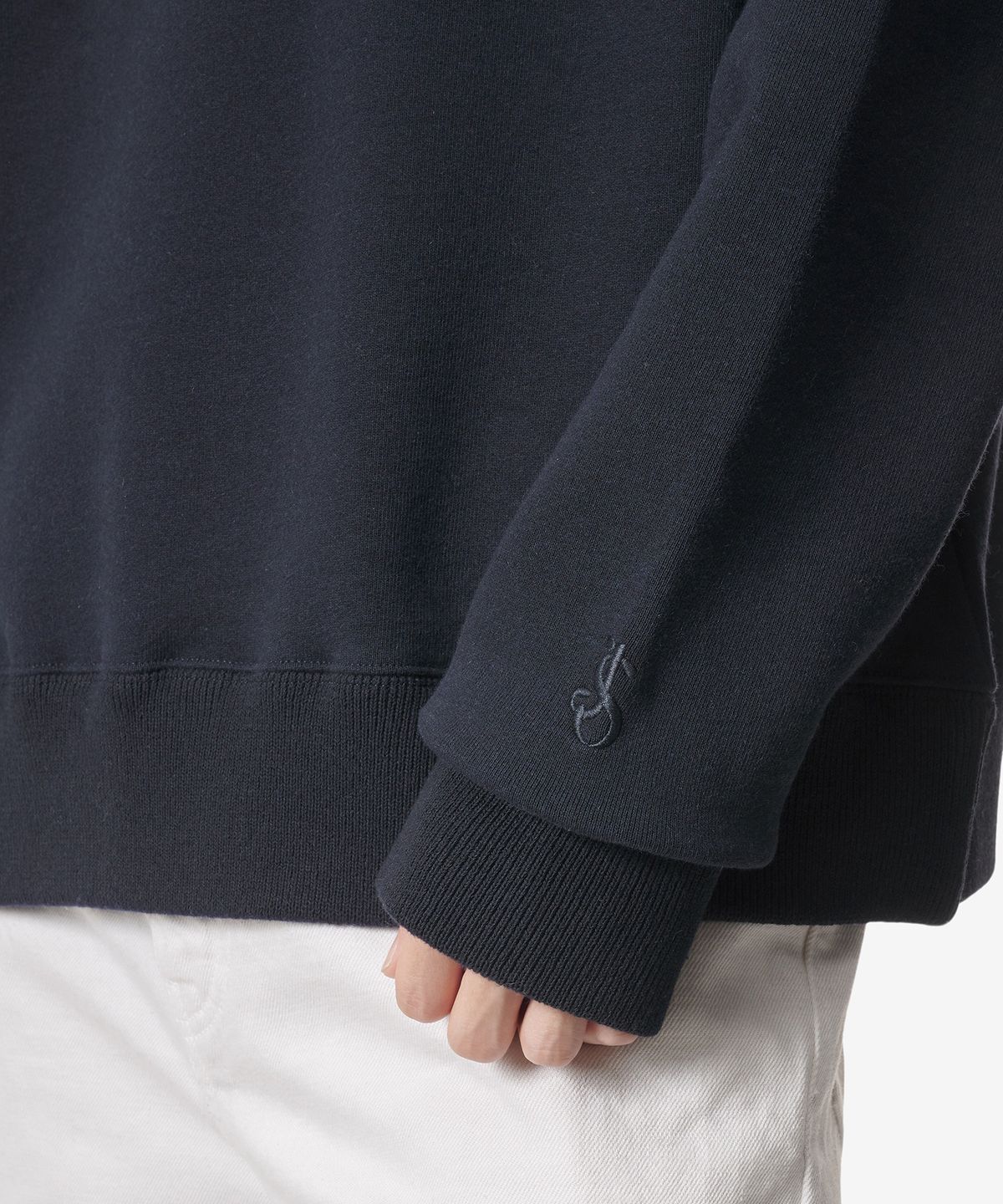 질 샌더(JIL SANDER) 로고 후드 - 네이비 / J22GU0102J20015402