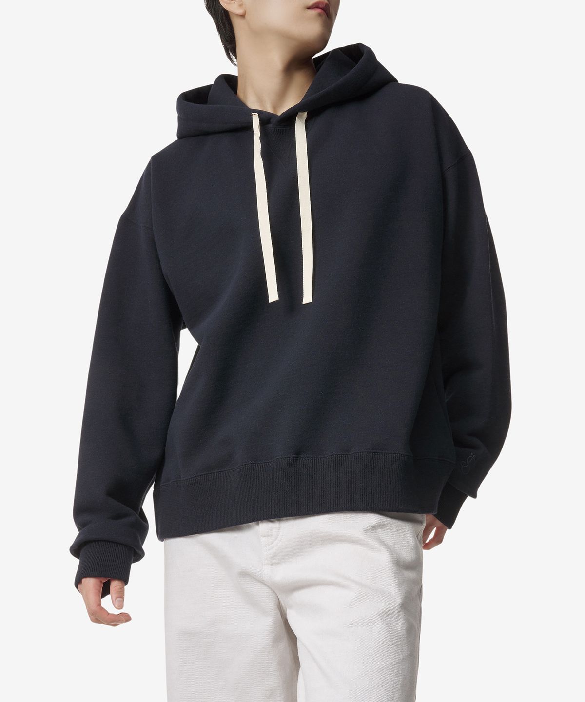 질 샌더(JIL SANDER) 로고 후드 - 네이비 / J22GU0102J20015402