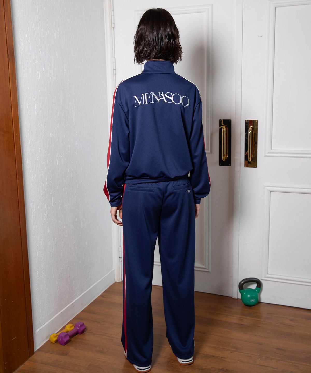 미나수(MENASOO) SIDELINE POINT ZIP-UP JACKET_NAVY