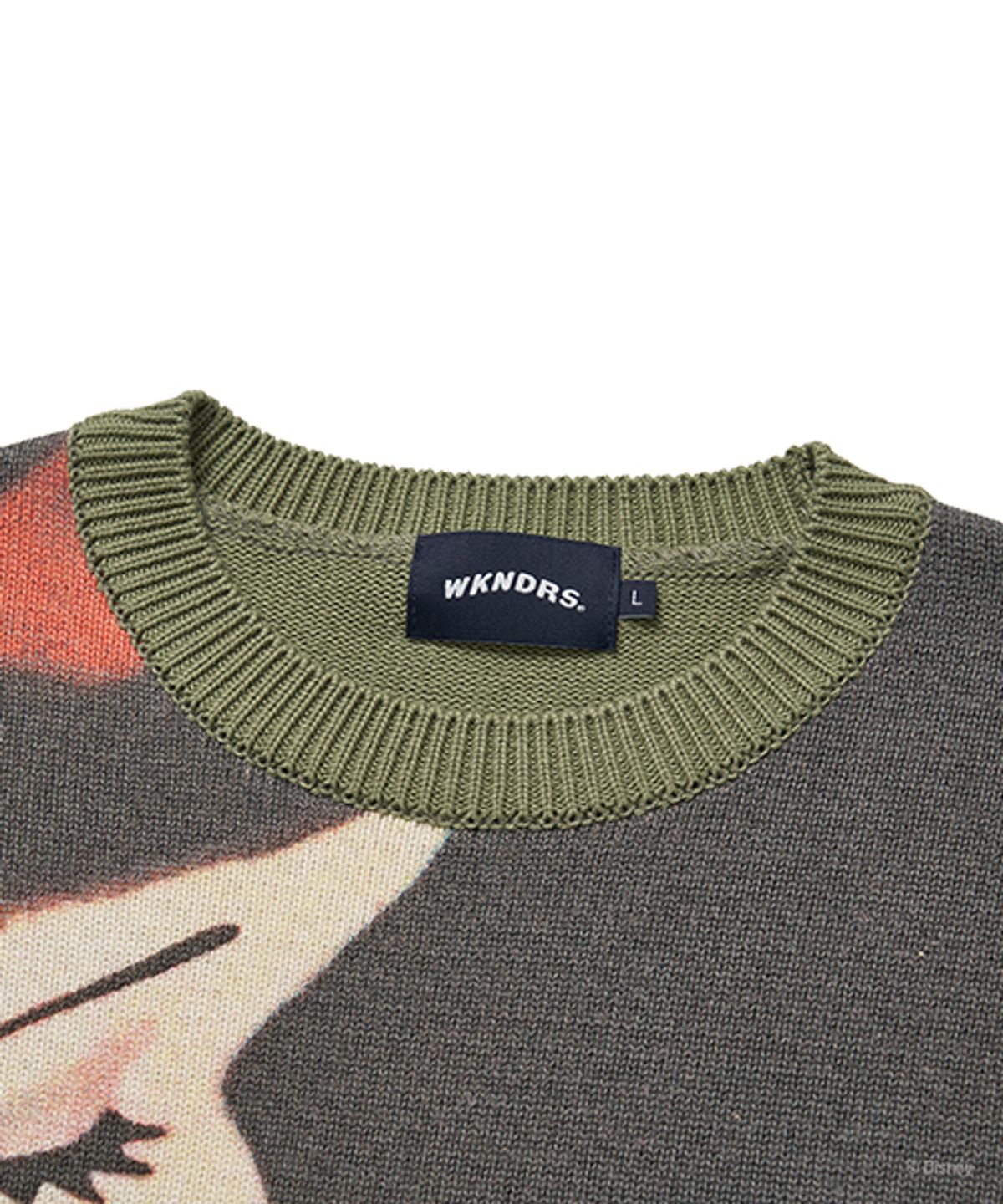 위캔더스(WKNDRS) SNOW WHITE KNIT SWEATER (KHAKI)