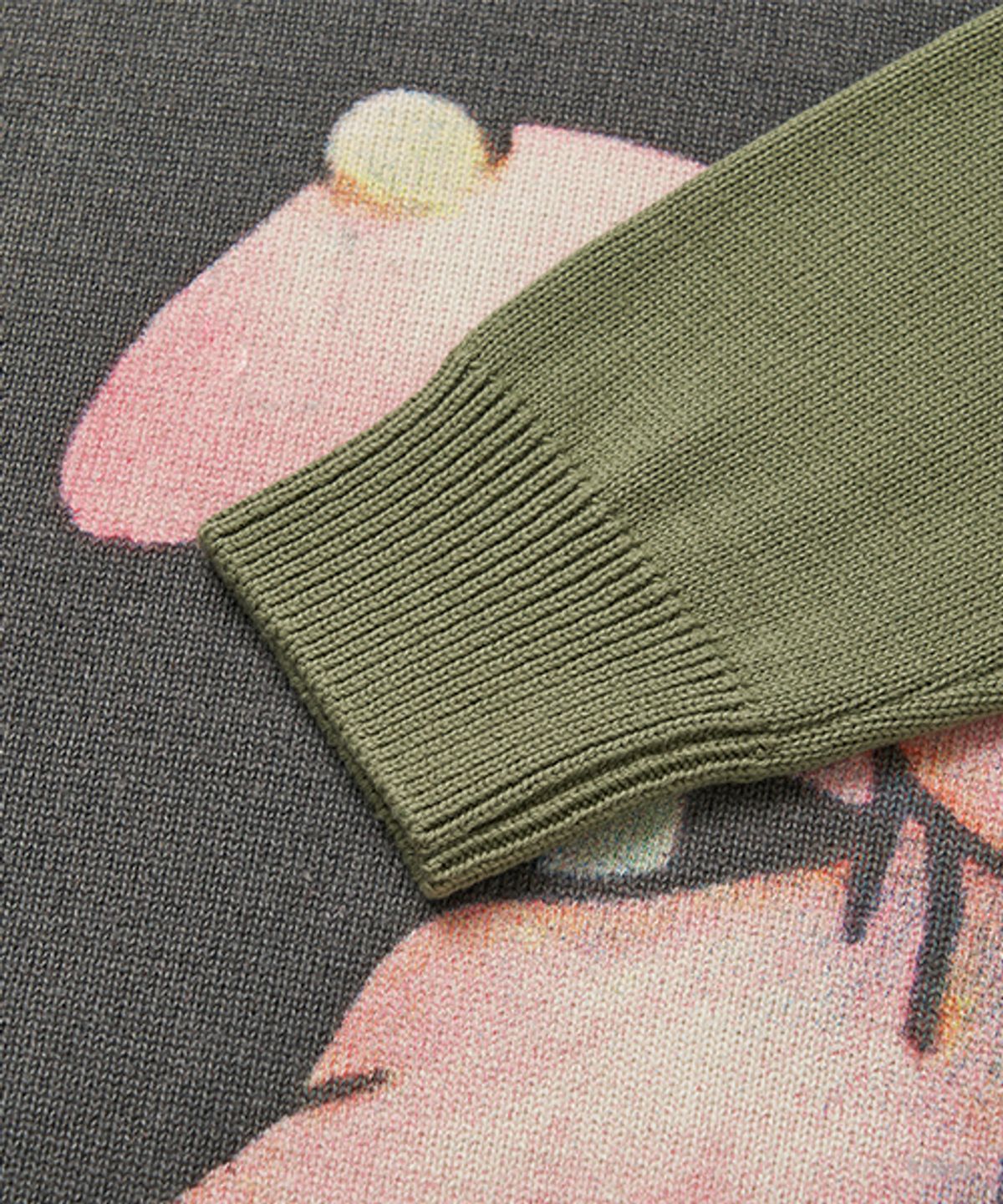 위캔더스(WKNDRS) SNOW WHITE KNIT SWEATER (KHAKI)