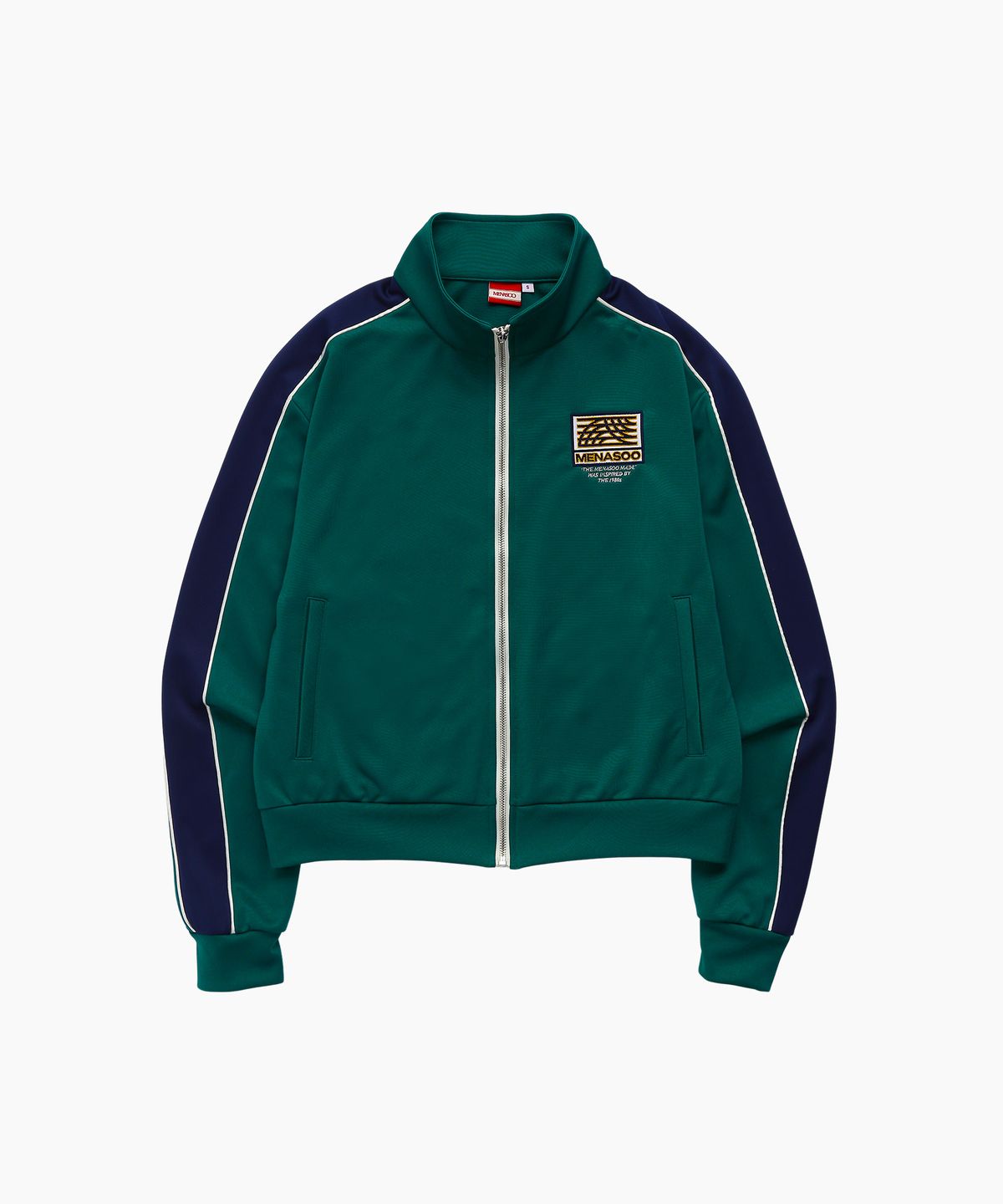 미나수(MENASOO) SIDELINE POINT ZIP-UP JACKET_GREEN