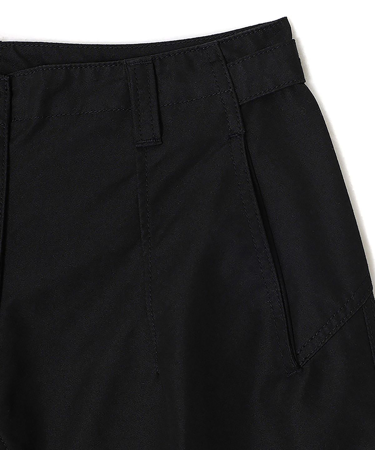 노이어 포 우먼(NOIRER FOR WOMAN) 코튼 필드 와이드 팬츠 (블랙)
