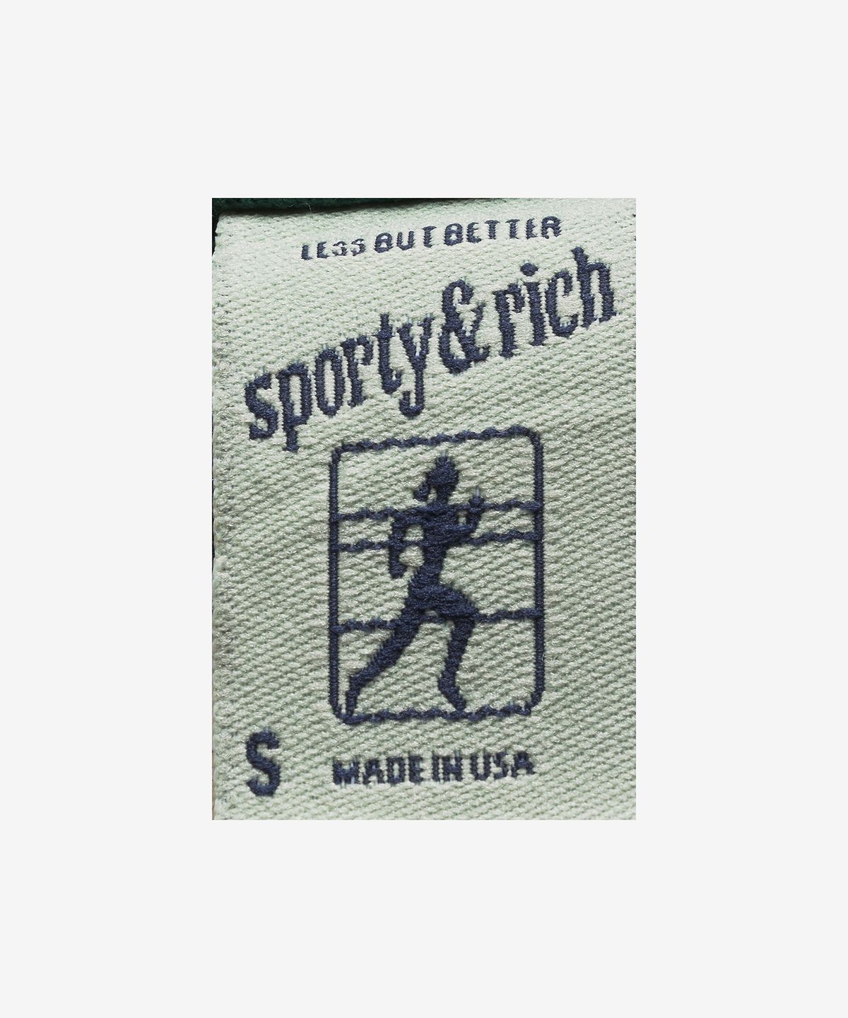 스포티앤리치(SPORTY&RICH) 크롭 웰니스 클럽 로고 반소매 티셔츠 - 그린 / TS874FO