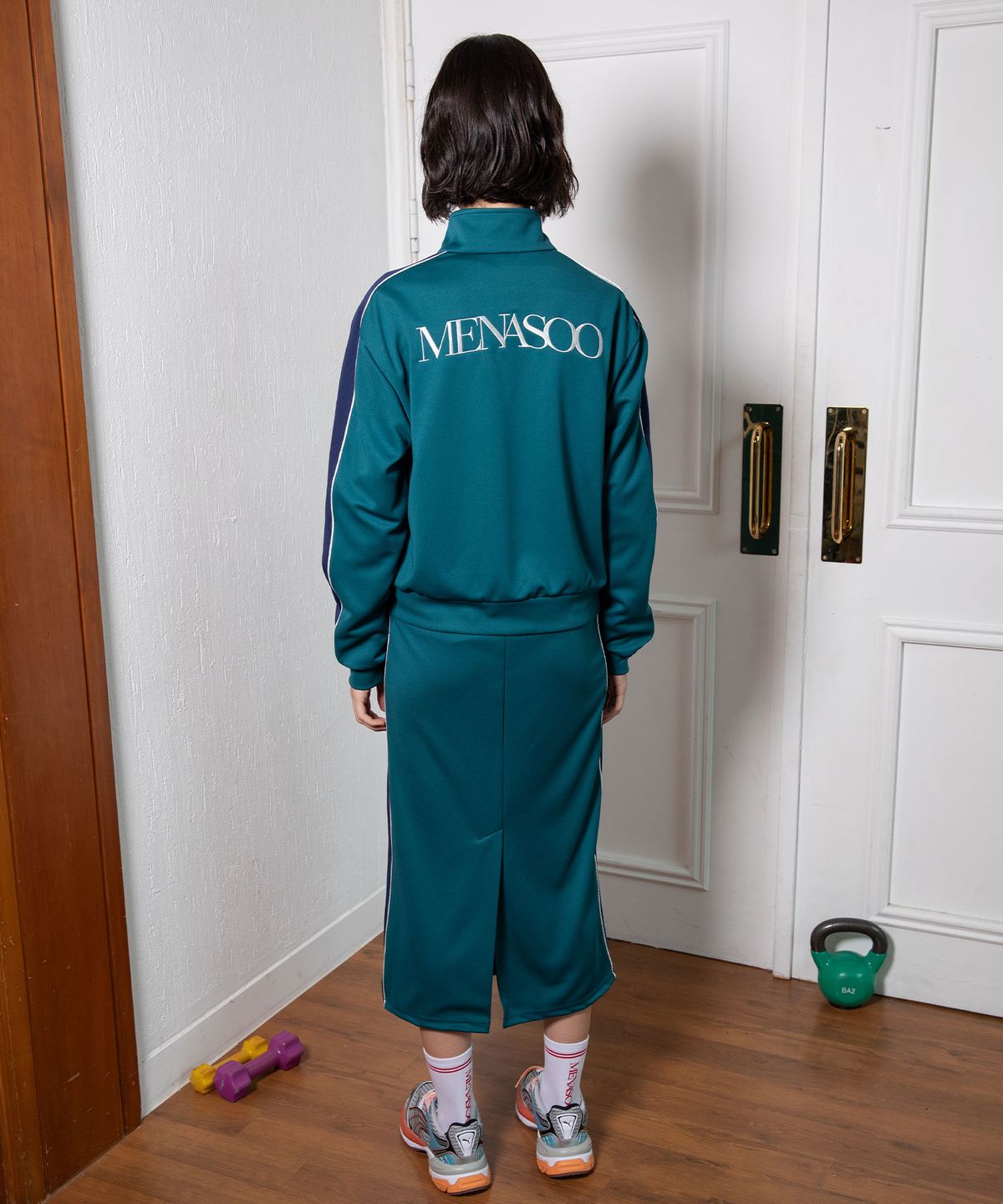 미나수(MENASOO) SIDELINE POINT PANT SKIRT_GREEN