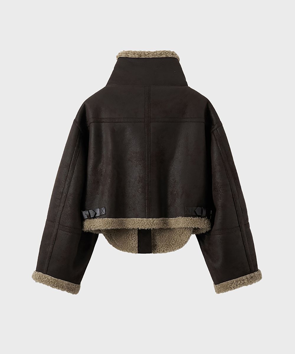 The Barnnet＊cropped eco shearling jacket The Barnnet＊cropped eco shearling jacket