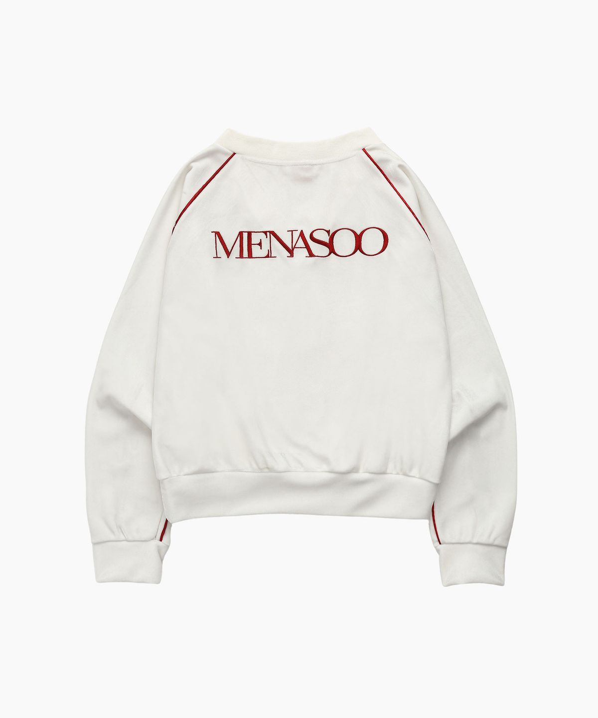 미나수(MENASOO) VELVET V-NECK TOP_WHITE